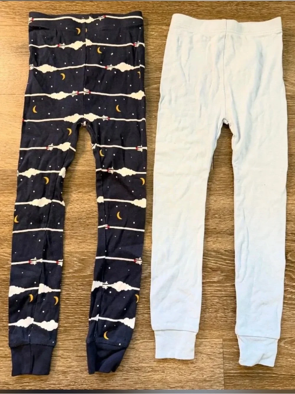 FINAL SALE Old Navy 100% Cotton PJ Pants 2-PACK Navy Clouds & Light Blue